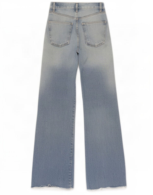 Zara Jean taille haute jambe large pour femme EU 32 2XS W22 L32 Bleu