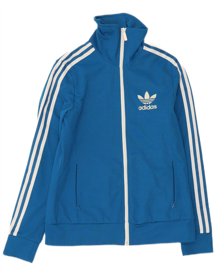 ADIDAS Veste de survêtement pour femme EU 38 Bleu moyen Coton