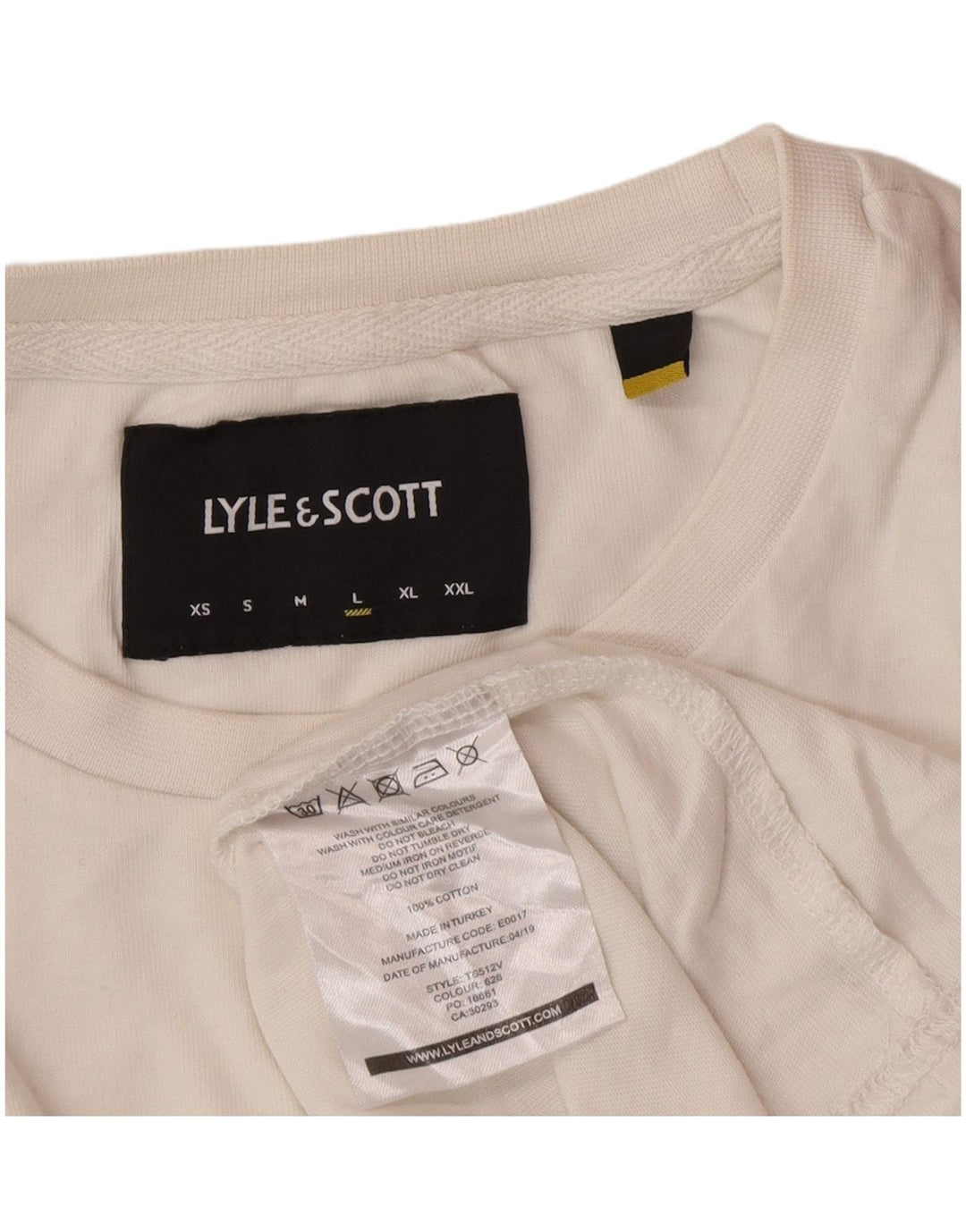 Lyle & Scott Haut à manches longues pour homme en coton blanc Taille L