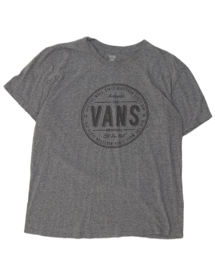 Vans T-shirt graphique pour hommes, grand, gris, coton