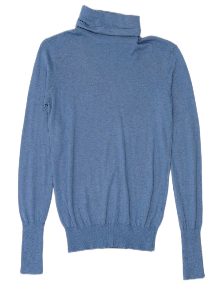 Zara Pull col roulé pour femme UK 10 Small Bleu Modal