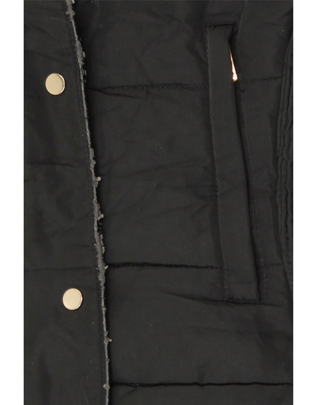 Zara Veste matelassée pour femme UK 14 Large Noir