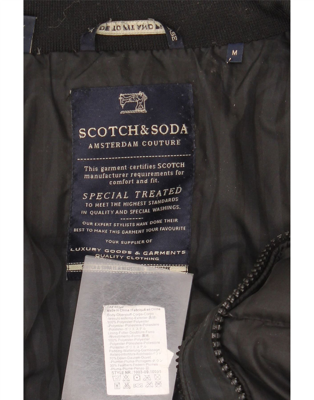 Scotch & Soda Veste matelassée Amsterdam Couture pour homme UK 38 Medium Black Check