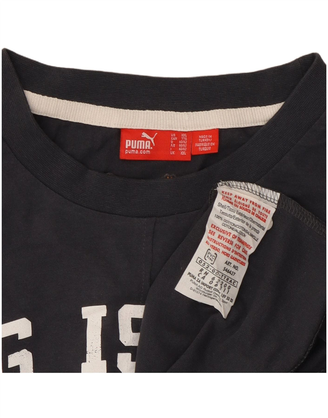 Puma Débardeur graphique pour homme 2XL en coton bleu marine