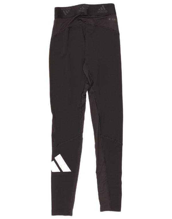Adidas Leggings graphiques pour femmes UK 10 Small Noir Polyester