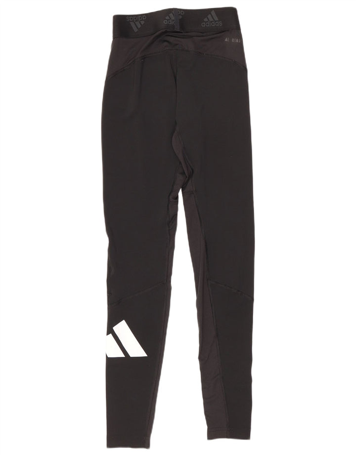 Adidas Leggings graphiques pour femmes UK 10 Small Noir Polyester