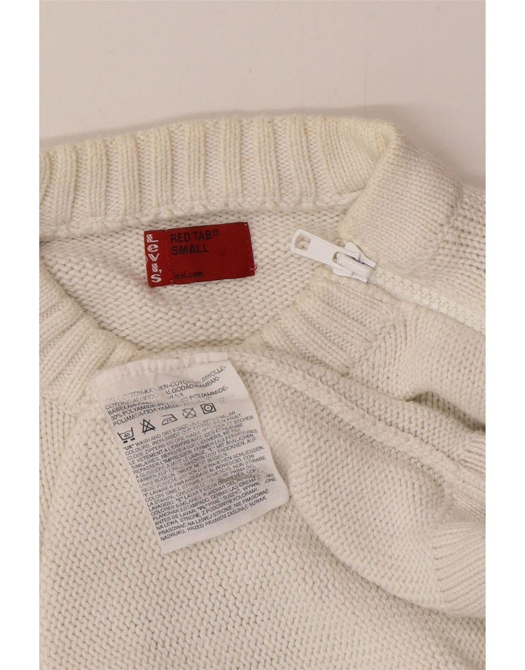 Levi's Pull Graphic Crew Neck Jumper Homme Blanc Petit Coton