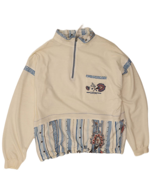Canyon Sweat-shirt surdimensionné pour femme EU 40 Medium Off White Floral