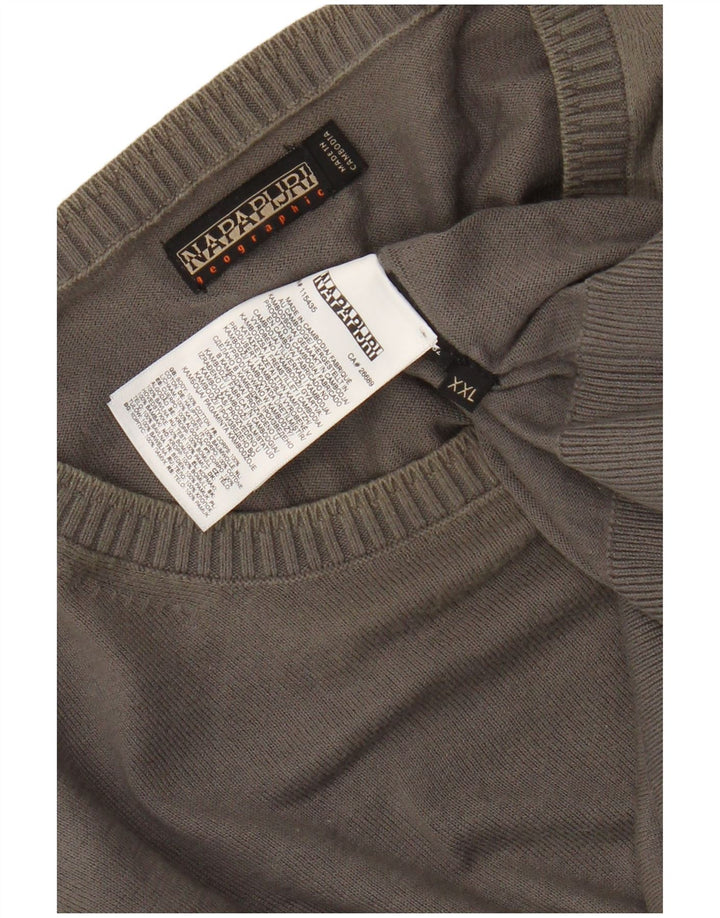 NAPAPIJRI Pull à col rond pour homme 2XL Gris Coton