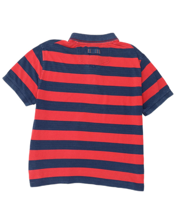 Fat Face Mens Polo Shirt XL Navy Blue Striped Cotton