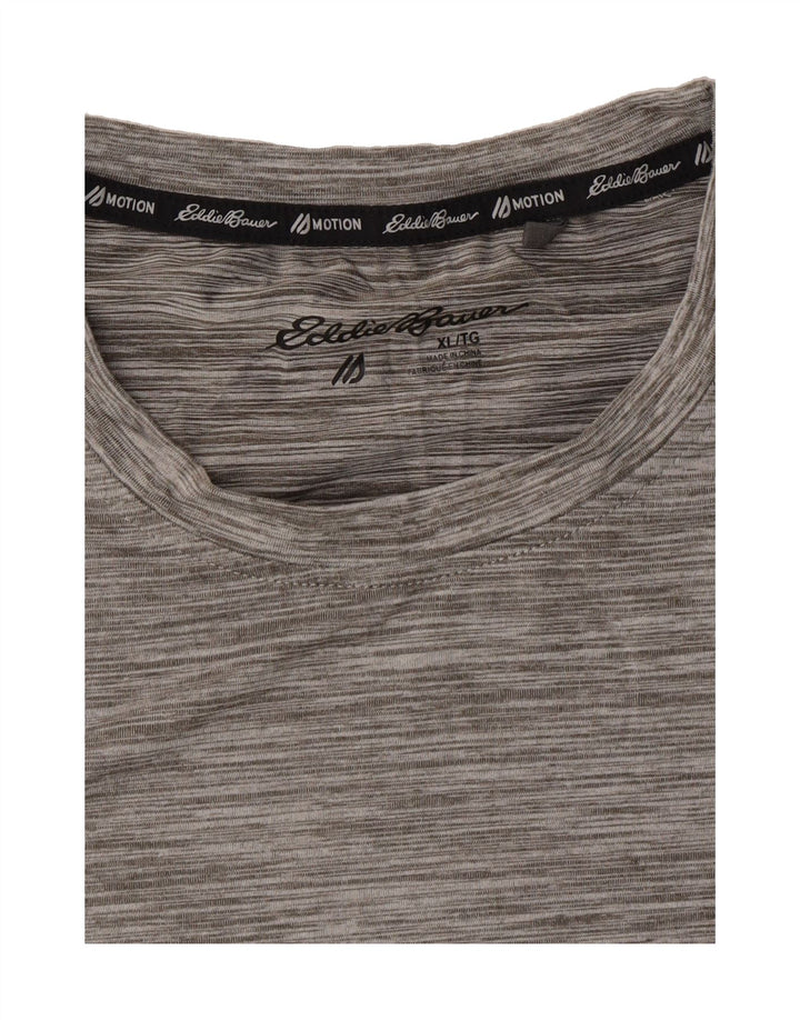 EDDIE BAUER Mens Top Long Sleeve XL Grey Polyester Vintage Eddie Bauer and Second-Hand Eddie Bauer from Messina Hembry 