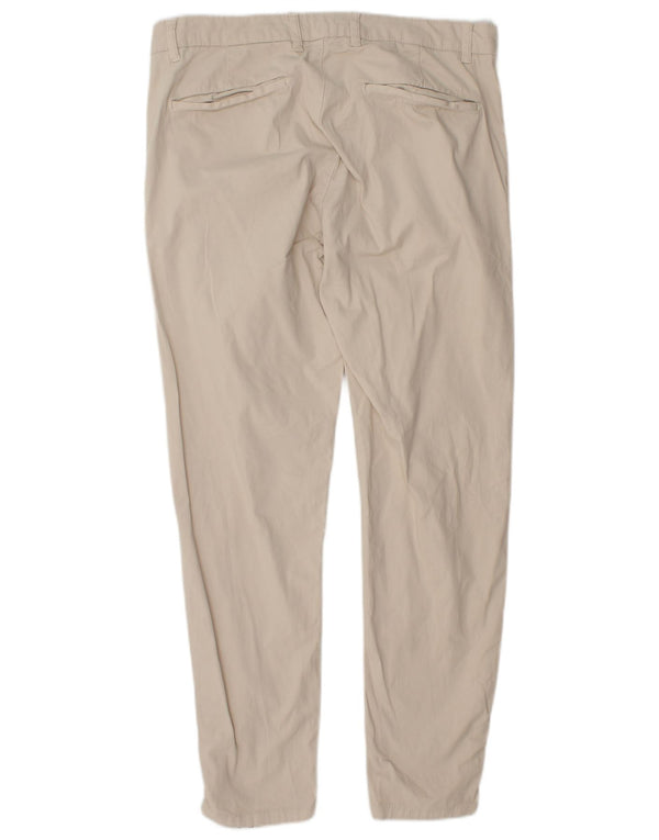 Zara Pantalon Chino Slim Homme EU 42 Large W32 L30 Blanc