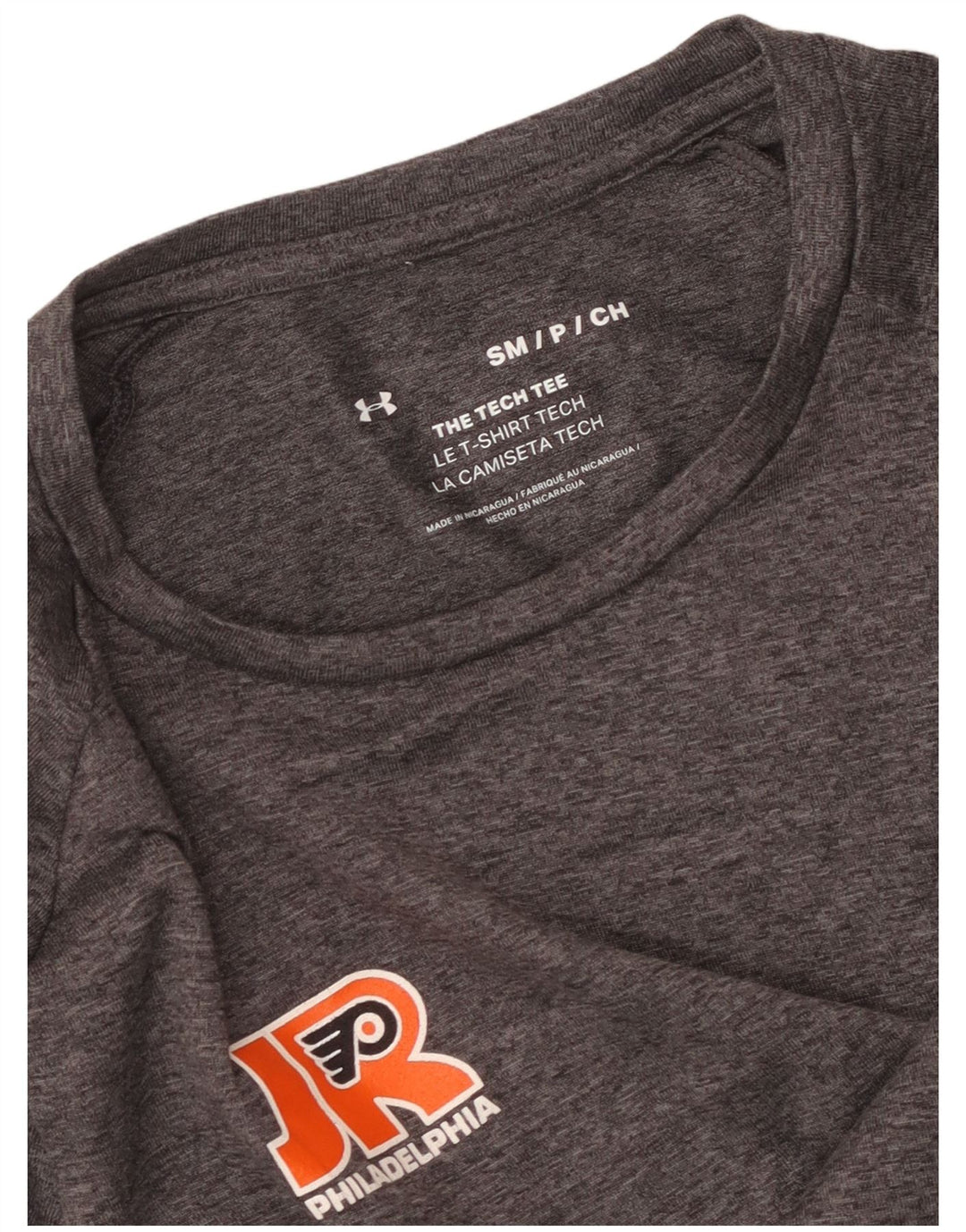 UNDER ARMOUR Tee-Shirt Philadelphia Homme Petit Gris Chiné