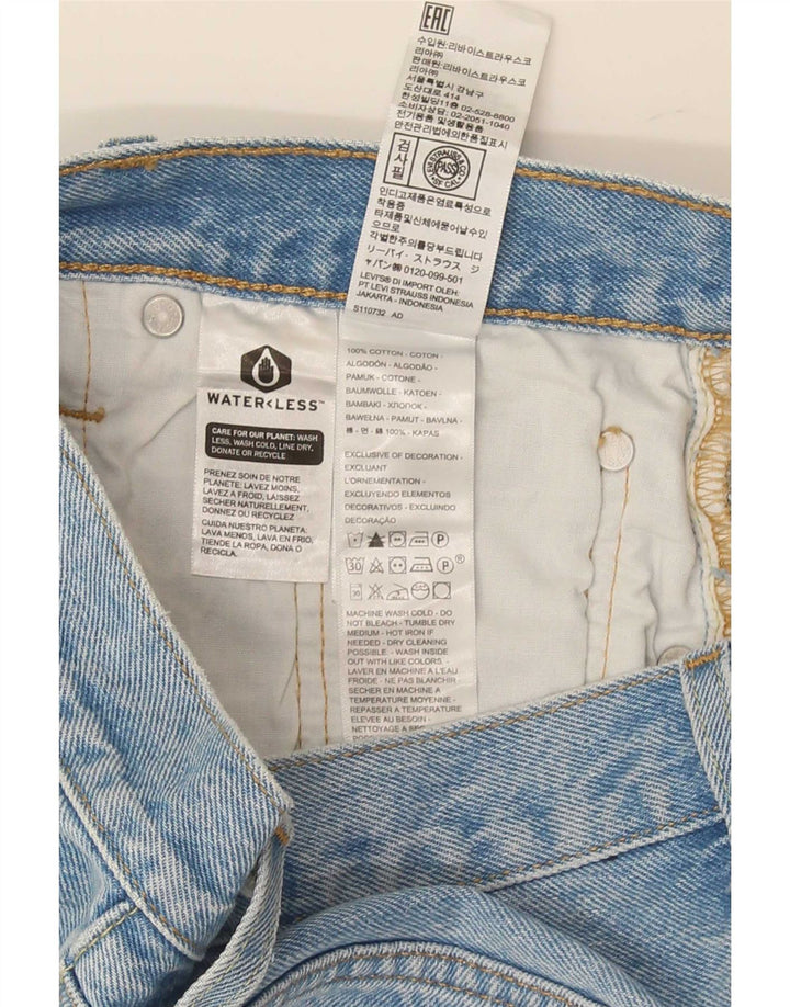 Levi's Short en Jean 501 Distressed Femme W26 Petit Bleu Coton