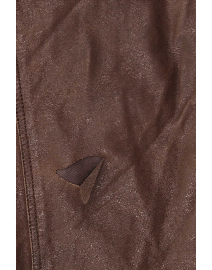 veste en cuir homme vintage UK 40 Grand Marron