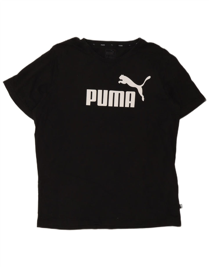 PUMA T-shirt graphique pour hommes, grand, noir, coton