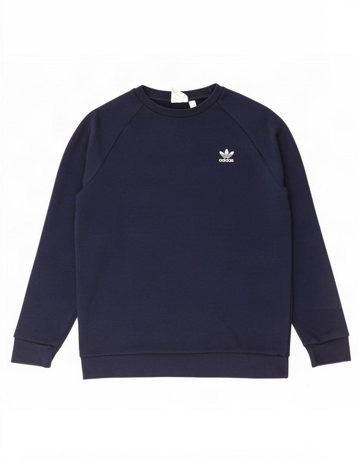 Adidas Sweat-Shirt Homme Bleu Marine Moyen Coton