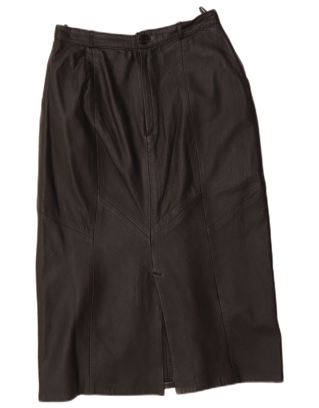 jupe en cuir femme vintage EU 40 Moyen W29 Cuir Noir