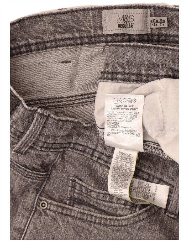 Marks & Spencer Jean droit coupe droite homme W42 L31 gris coton