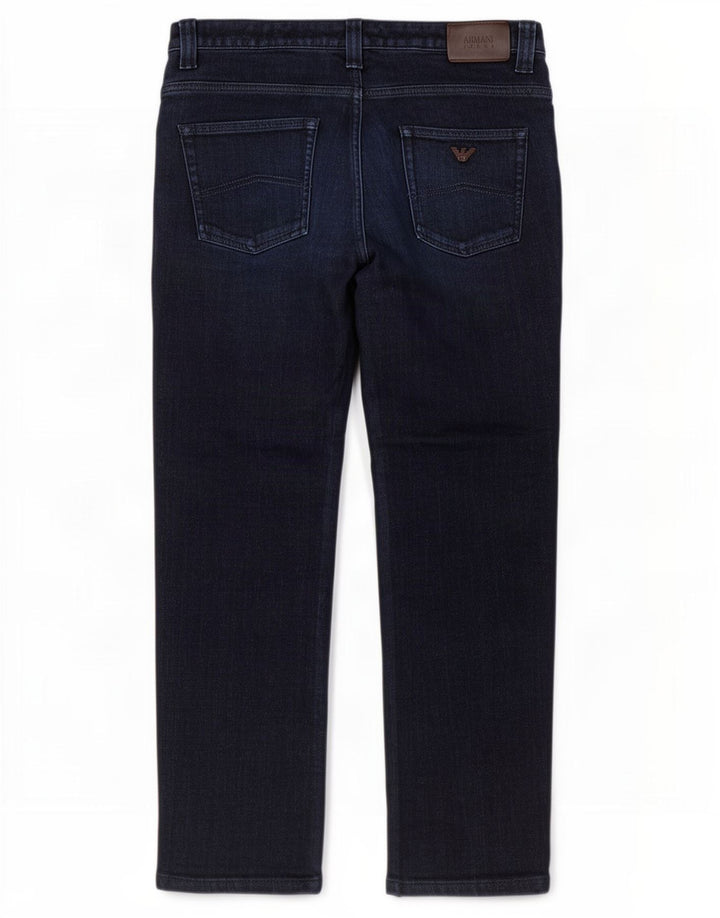 Armani Jean droit homme W34 L29 bleu marine coton