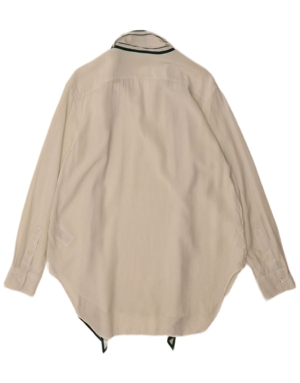 Polo Ralph Lauren Chemise pull longue surdimensionnée pour femme US 4 Petit Blanc