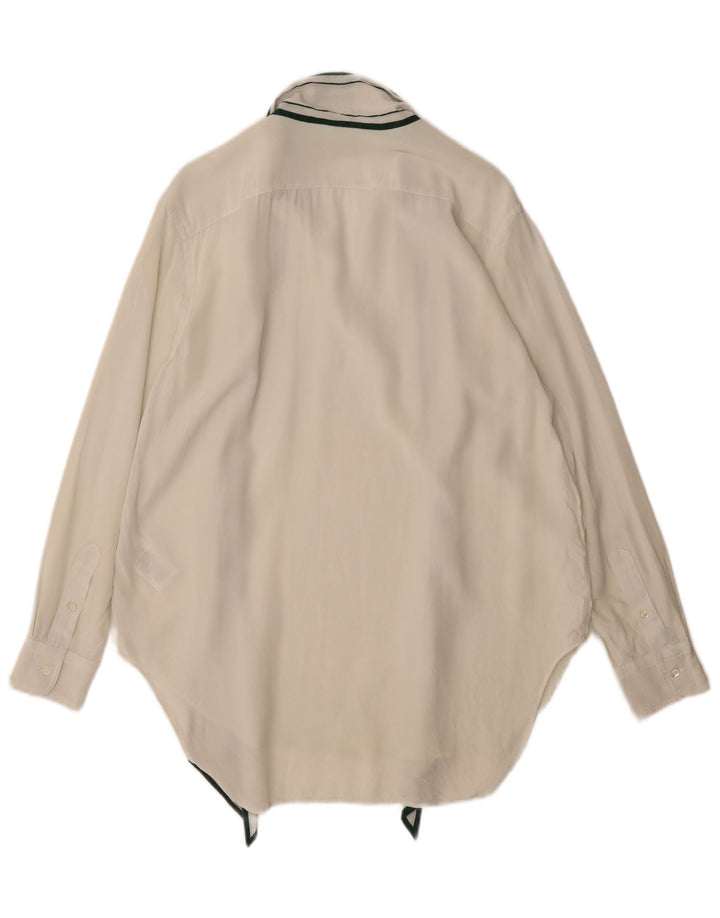 Polo Ralph Lauren Chemise pull longue surdimensionnée pour femme US 4 Petit Blanc