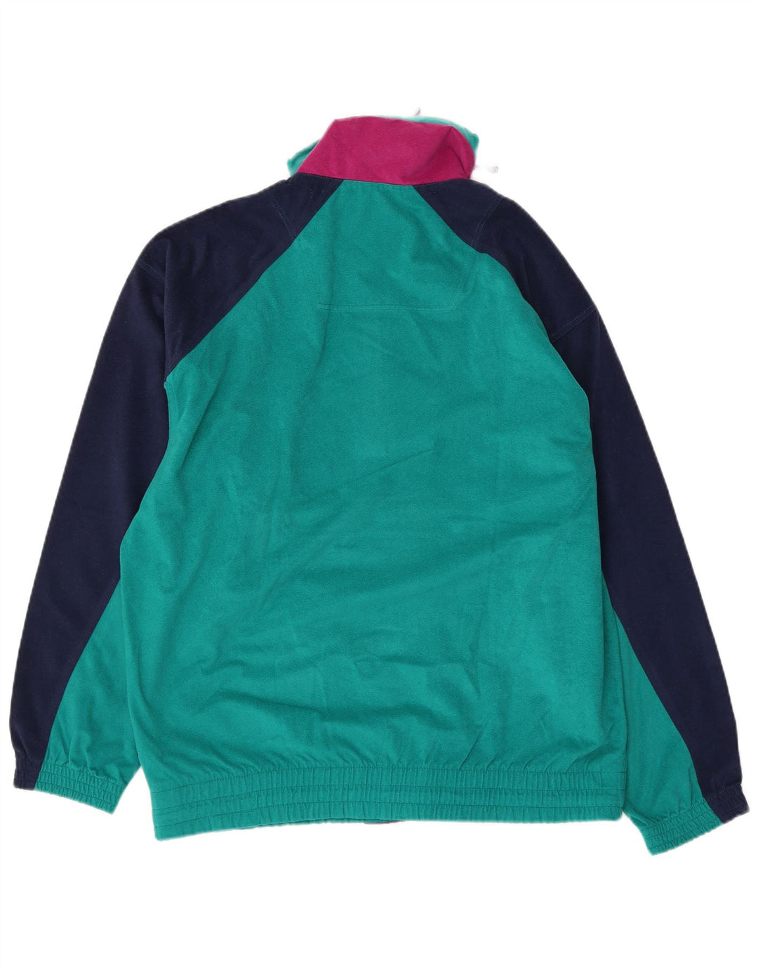 Mello's Veste de survêtement en velours pour hommes, taille L, vert color block