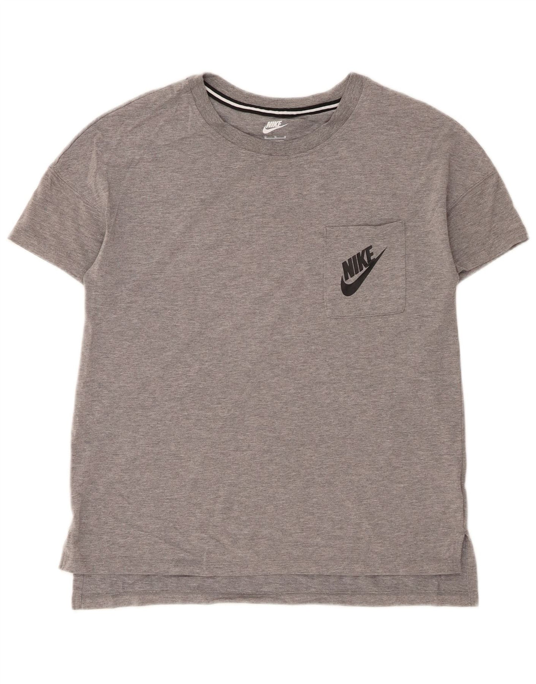 Nike T-shirt pour femme UK 14 Gris moyen moucheté modal