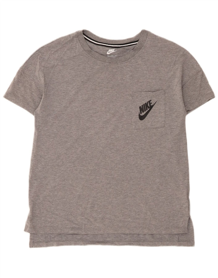 Nike T-shirt pour femme UK 14 Gris moyen moucheté modal