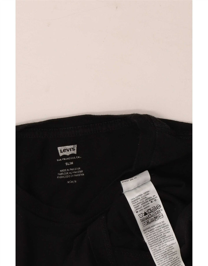 Levi's Tee-Shirt Slim Homme Noir Moyen Coton