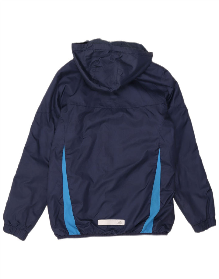 ADIDAS Veste coupe-vent à capuche pour fille 13-14 ans Bleu marine Colourblock