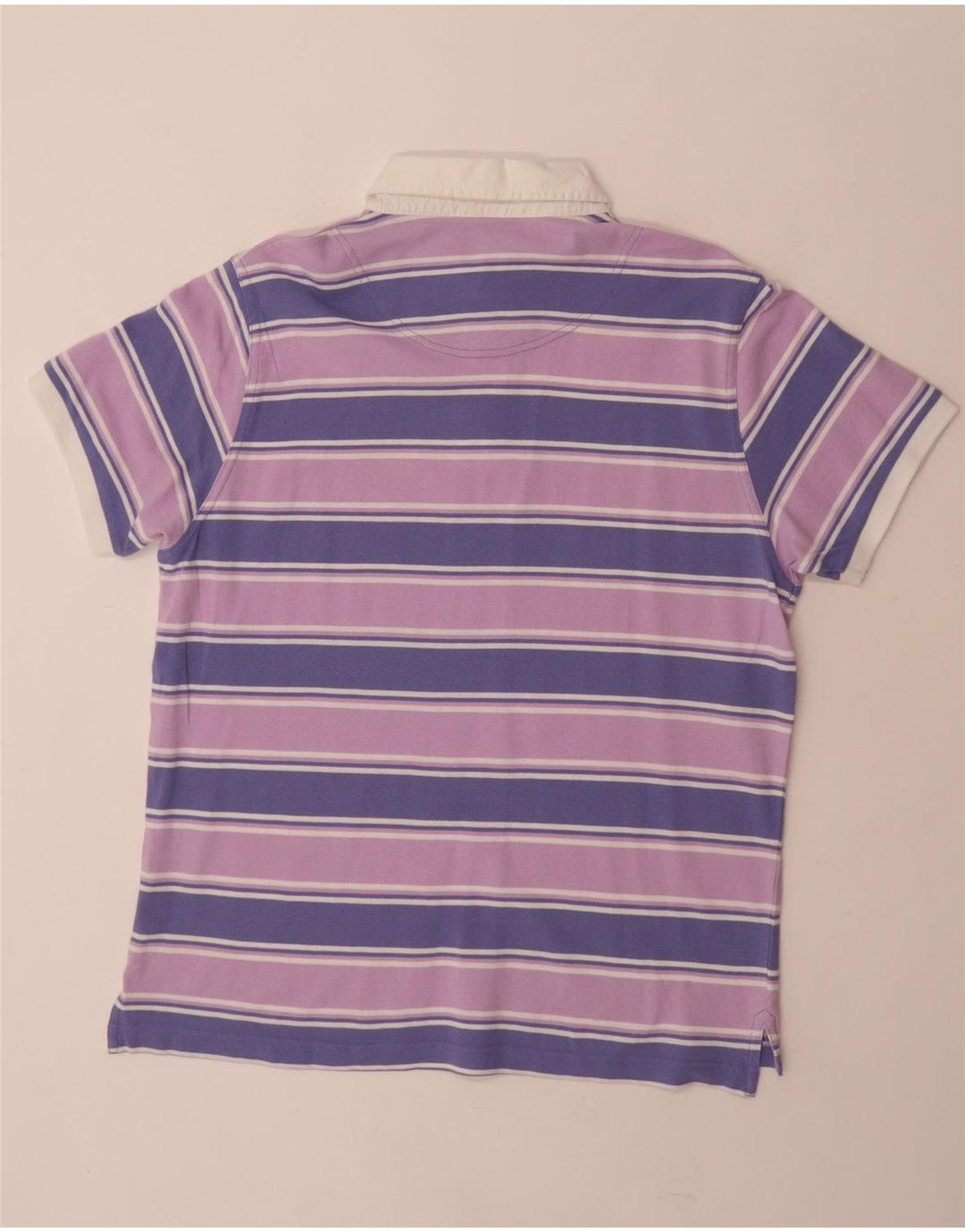 COVERI Polo Homme XL Violet Rayé Coton