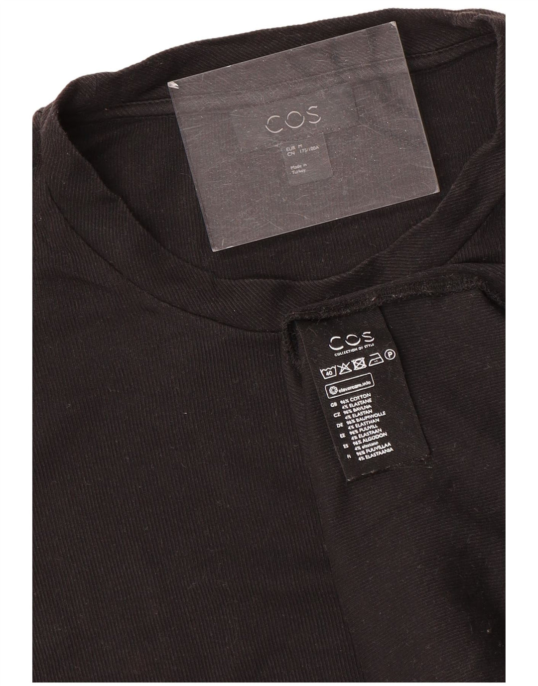 Cos T-Shirt Homme Haut Noir Moyen Coton