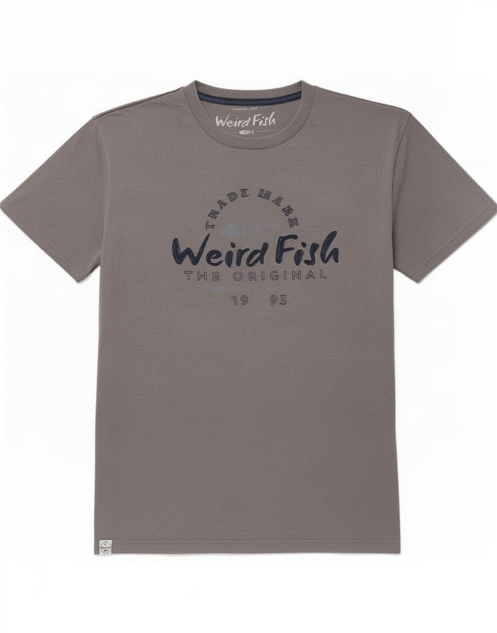 Weird Fish T-shirt graphique pour homme en coton gris moyen