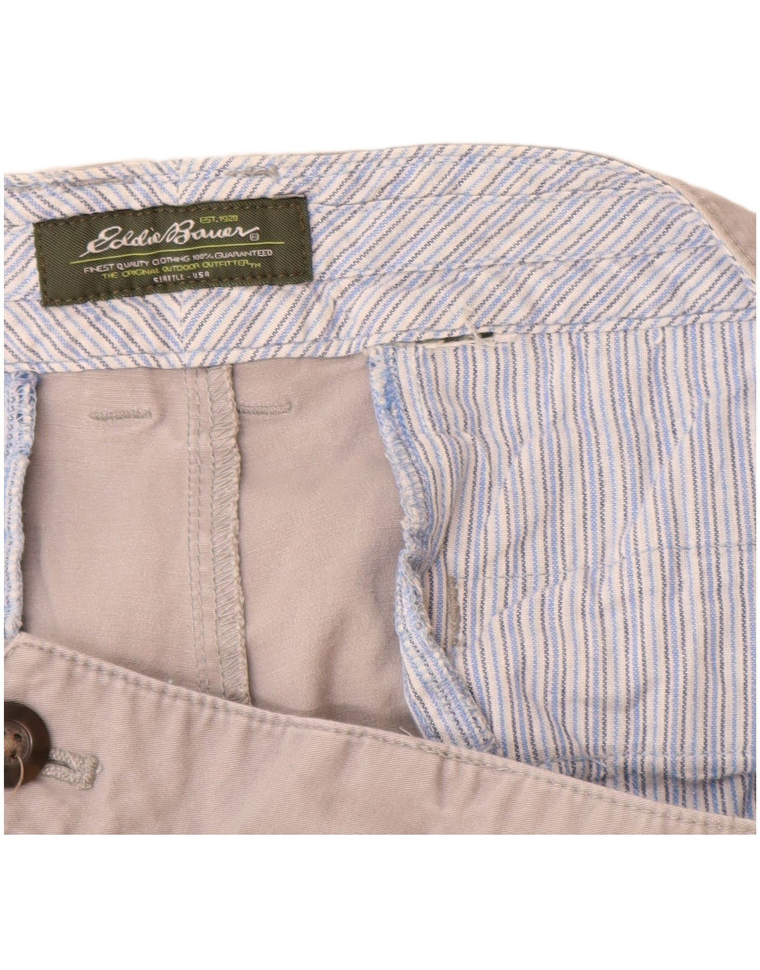 Eddie Bauer Pantalon Capri Droit Femme W32 L19 Gris