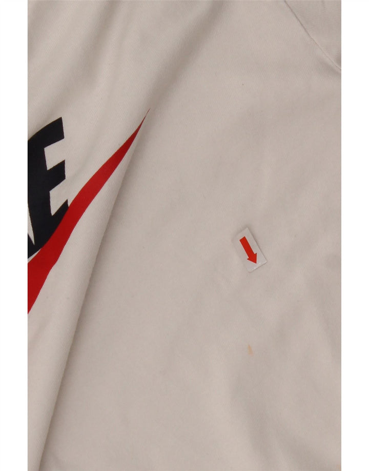 NIKE Haut T-Shirt Graphique Garçon 13-14 ans Blanc Coton