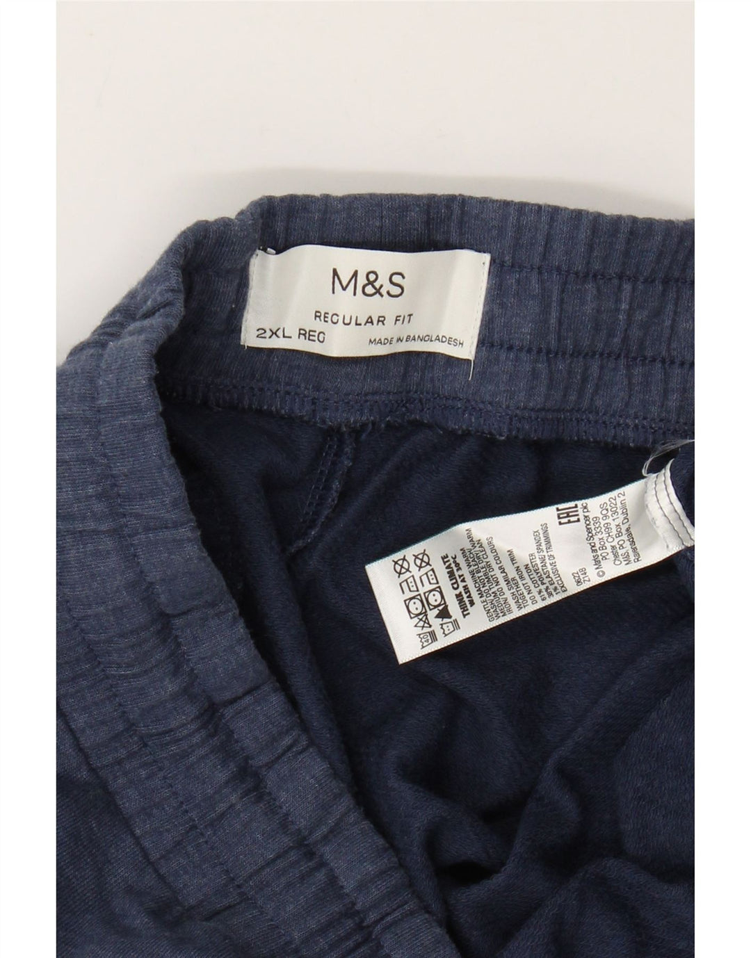 MARKS & SPENCER Pantalon de Survêtement Homme 2XL Bleu Marine Coton