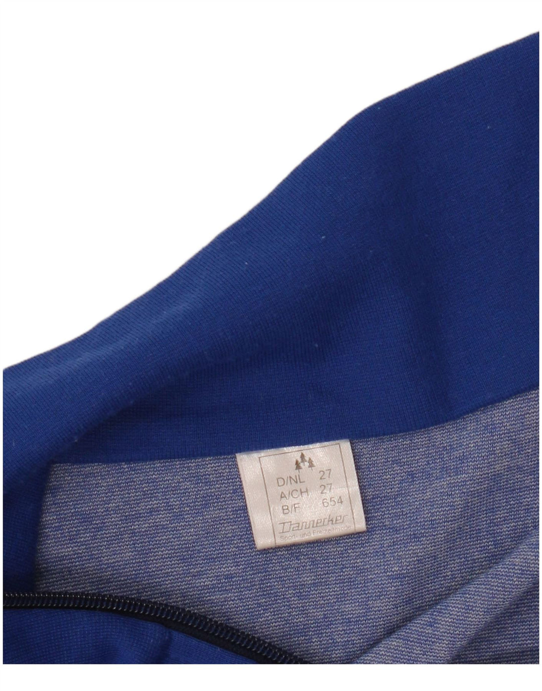 VINTAGE Femme Survêtement Top Veste UK 18 XL Bleu Colorblock Acrylique