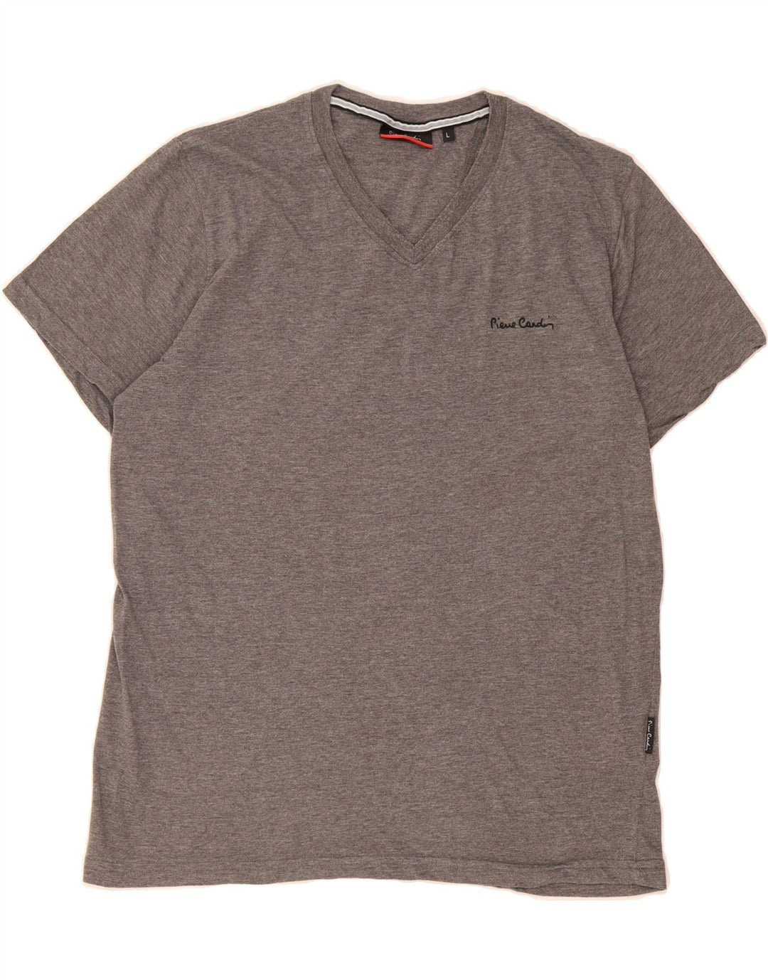 PIERRE CARDIN Mens T-Shirt Top Large Grey Polyester Vintage Pierre Cardin and Second-Hand Pierre Cardin from Messina Hembry 