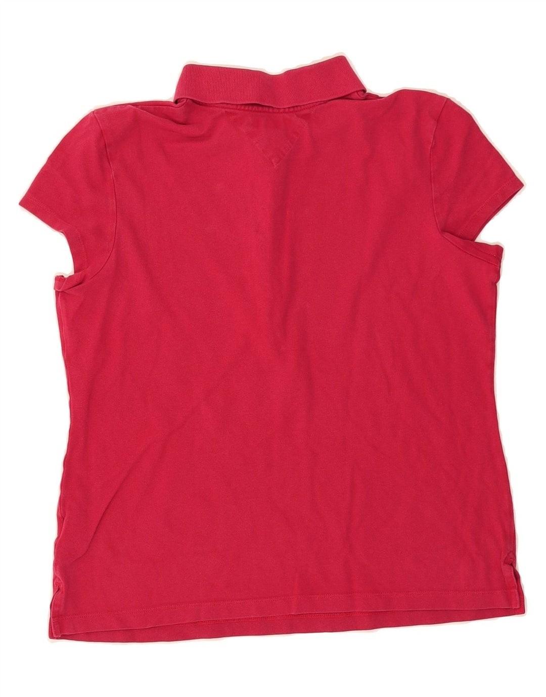 TOMMY HILFIGER Womens Polo Shirt UK 14 Medium Red Cotton Vintage Tommy Hilfiger and Second-Hand Tommy Hilfiger from Messina Hembry 