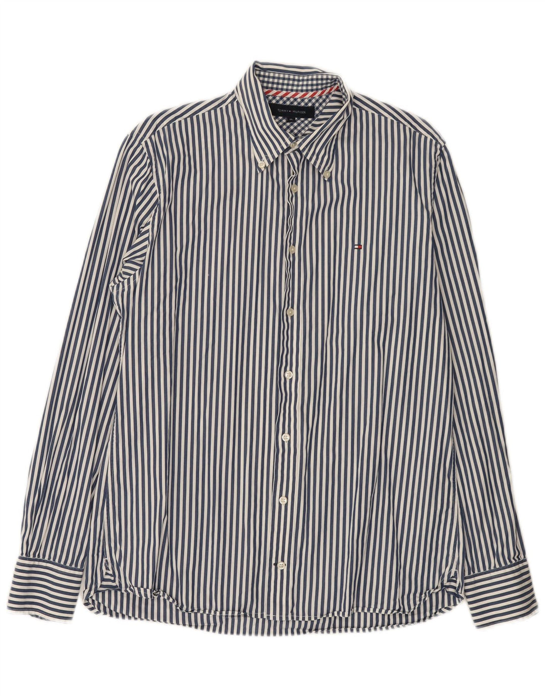 Tommy Hilfiger Chemise Homme Bleu Moyen Rayé Coton