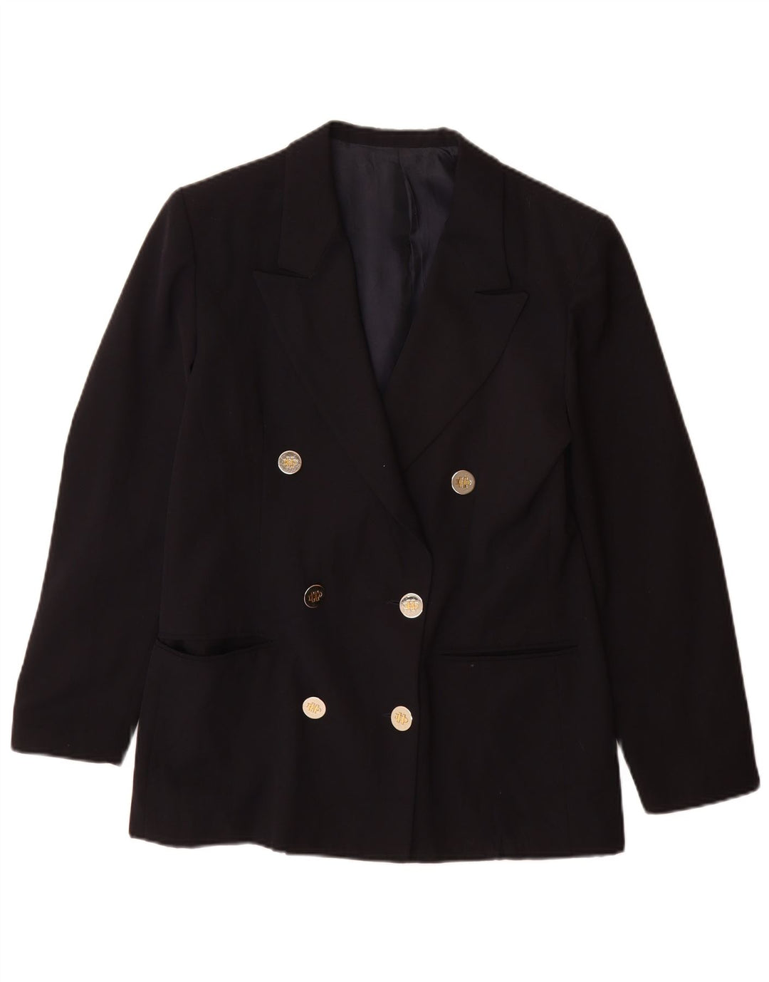 Daniel Hechter Veste blazer croisée pour femme UK 12 Bleu marine moyen