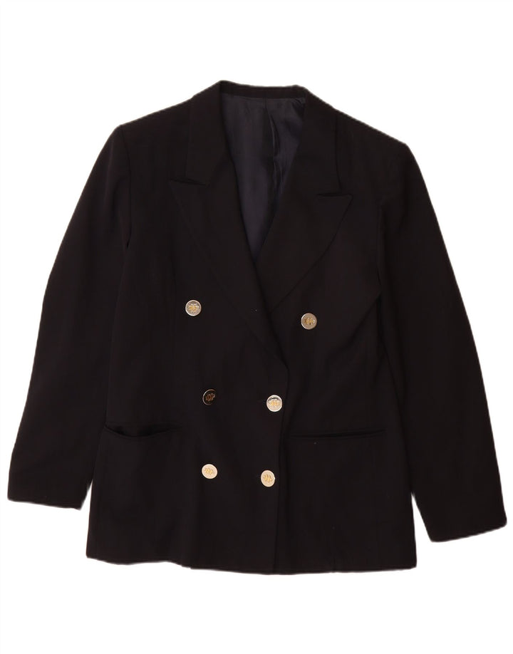 Daniel Hechter Veste blazer croisée pour femme UK 12 Bleu marine moyen