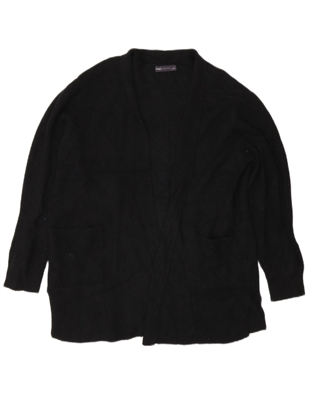 Marks & Spencer Pull cardigan ouvert surdimensionné pour femme UK 18 XL Noir