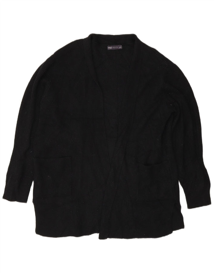 Marks & Spencer Pull cardigan ouvert surdimensionné pour femme UK 18 XL Noir