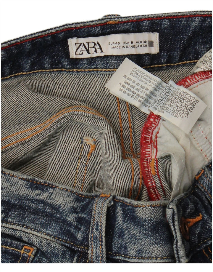 Zara Jean ample pour femme EU 40 Medium W30 L29 Bleu Coton