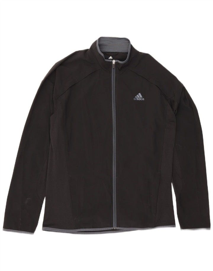 Adidas Veste de survêtement Climalite pour homme Noir moyen Polyester