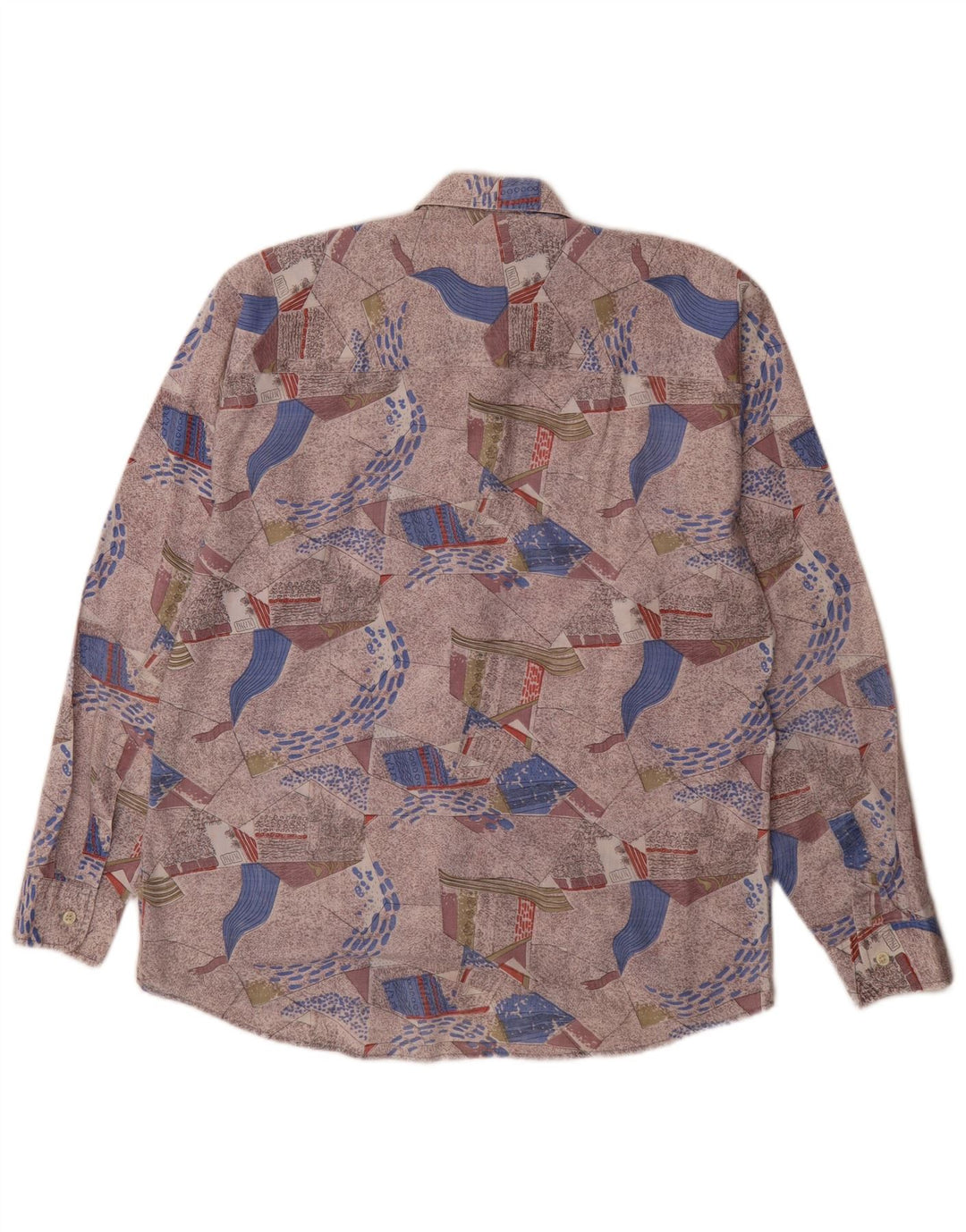 vintage Mens Abstract Pattern Shirt Taille 39/40 Moyen Multicolore