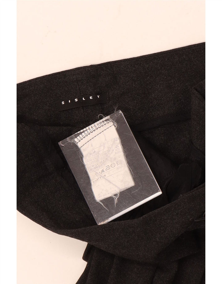 Sisley Pantalon de Costume Bootcut Femme IT 42 Medium W30 L32 Gris Moucheté