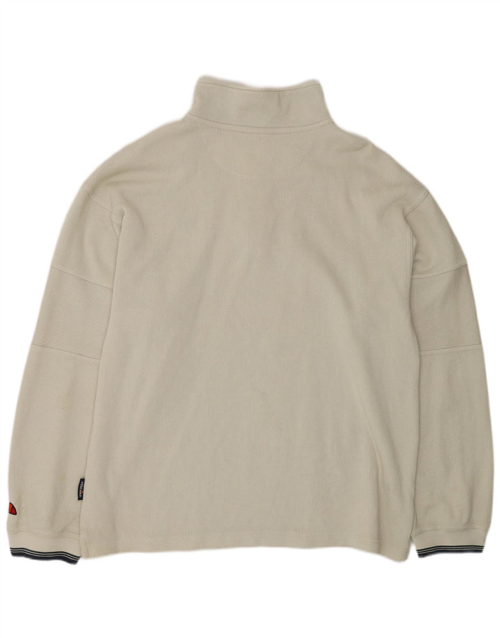 ELLESSE Pull col zippé homme XL gris coton